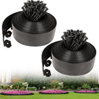 4 Inch Tall Garden Edging Border 66FT with 90pcs Spikes, Plastic Edging Border for Landscaping, Lawn, Garden, Flower Beds, Paver, Pathway