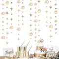 Champagne Gold 40th Birthday Decorations Number 40 Circle Dot Twinkle Star Garland Streamer Banner Backdrop for Women Mens Cheers to 40 Years Old Birthday Happy 40th Anniversary Party Supplies