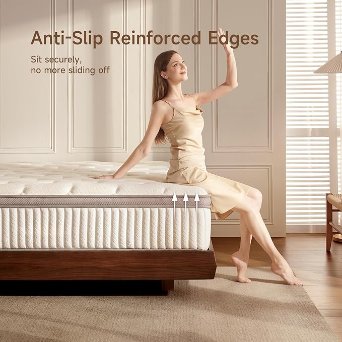 Queen Mattress, 12 inch Queen Size Cooling Gel Memory Foam Mattresses for Pressure Relief, Medium Firm Hybrid Mattress in a Box, CertiPUR-US Certified