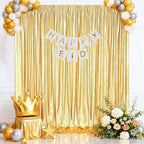 Gold Backdrop Background Party Decortaions - 9.6x8FT Sequin Backdrop Curtains for Hallowee Christmas Graduation Birthday Decor