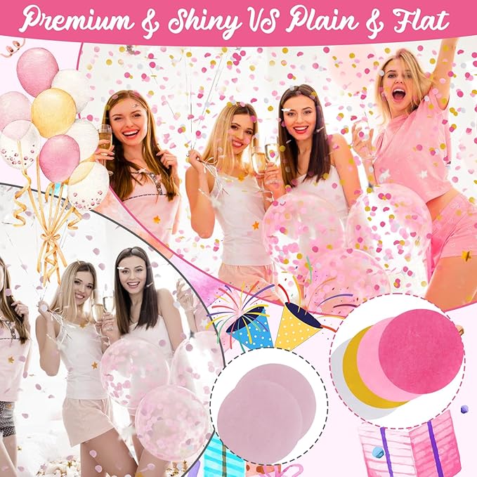 RYKOMO 10000 Pieces 1 Inch Round Tissue Paper Table Confetti Dots 3.5oz Multicolor Round Tissue Confetti for Craft DIY Scrapbooking Birthday Balloons Party Festival