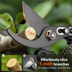 Pruning Shears for Gardening - DECERK 8.5" Professional Bypass Garden Scissors & Clippers, Super Sharp SK5 Blade, Ergonomic Handle Heavy Duty Hand Held Pruners, Gardening Gift for Women Men, 2025 Tool