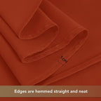 sancua Thanksgiving Square Tablecloths 60x60 Inch Rust, 2 Pack Fabric Fall Table Cloth for Square or Round Tables, Burnt Orange Washable Polyester Table Cover for Dinner, Holiday Party, Display Tables