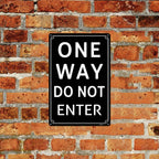 8x12" One Way - Do Not Enter Parking Lot Sign - High-Intensity Grade Aluminum, Weatherproof & Fade-Resistant, Ideal for Outdoor & Indoor Use - Curbside Sign