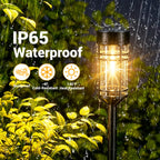 Amzarp 8 Pack Solar Garden Lights, Outdoor Bright LED Solar Pathway Lights