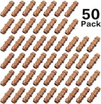 Jayee 50 Pack Drip Irrigation Barbed Coupling Fittings (17mm) for 1/2" Drip Hose(0.600”ID), Sprinkler Tubing Connector for Drip System