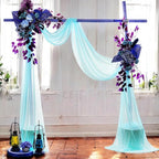 MDS Halloween Chiffon Draping Fabric - 1 Panel, 30" Wide x 30ft Long - Sheer Spooky Arbor & Canopy Drapery for Haunted House Backdrops, Party Ceilings, DIY Costumes & Themed Events - Teal