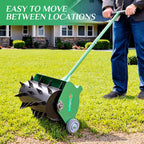 Manual Rolling Lawn Aerator, 32–55 lb Heavy-Duty Spike Roller for Garden & Yard