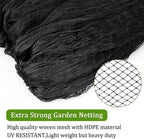 Garden Bird Net, 13 X 40 Feet Heavy-Duty Poultry Bird Net, with 50 Straps and 10 Staples, Used for Fruit Trees, Plants, Vegetables, and Garden Nets Against Birds and Deer