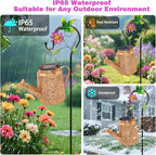 VOOKRY Solar Lights Outdoor Waterproof, Hummingbird Retro Metal Solar Watering Can Lights, Gifts for Women Mom Grandma Mother's Day, Hanging Lantern Decorative Garden Decor for Outside Yard Lawn Patio