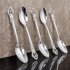 75PCS Silver Plastic Spoons - Silver Spoons Disposable - 8.1 Inch Heavy Duty Plastic Silverware - Heavyweight Elegant Disposable Utensils for Catering, Parties, Dinners, Weddings