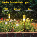 LED Pathway Lights, 4.8W 12V AC/DC Low Voltage Path Lights, 570 Lumen 6 Pack Extendable Outdoor Landscape Lighting IP65 Waterproof Garden Lights for Yard Walkway Driveway, 2700K