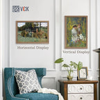 VCK 16x24 Poster Frame Set of 4 - Walnut, Gallery-Quality Wood Picture Frames, 1.1-Inch Wide Border, Polished Plexiglass, Vertical or Horizontal Wall Display for Photo/Art/Prints, Walnut