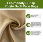 Agfabric Burlap Sacks, 4 Pack 23"×40" Burlap Storage Bag with Strings, Reusable Potato Storage Bag for Food Storage Plant Gardening Planting, Food Grade, Set of 4