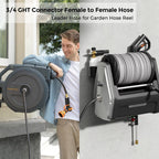 Giraffe Tools Leader Hose 8ft x 5/8", Custom Length, Heavy Duty, No Kink, Flexible, Rubber Garden Hose, Leakproof Water Hose with Male to Female Fittings, 600 Burst PSI