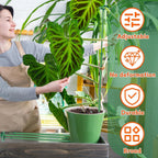 Extendable Plant Stakes,Adjustable Length from 17.9IN to 42.3IN Monstera Support Stakes with Clips,Sturdy Plant Stakes for Indoor Outdoor,Garden Sticks for Tomato,Orchid,Climbing Plants- 5Pack