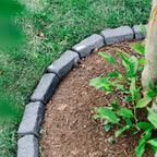 Beuta Landscape Edging | Garden Edging Border | Faux Stone Bricks for Lawn edging, Flower beds, Pathways & Yard Edging– 40 Packs | Each Section Has 6 Bricks 48"L x 4"W x 2.25"H | 120 Spikes |Greystone