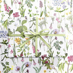 RUSPEPA Floral Wrapping Paper Roll for Women Girls, Mini Roll, Elegant Wild Flower Design Gift Wrap Paper Perfect for Birthdays, Bridal Shower, Spring, Wedding, Mother's Day, 17 Inch x 16.4 Feet