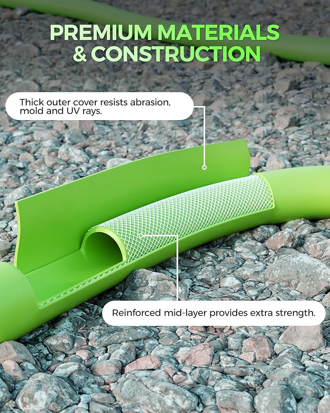 20 FT x 5/8″ Garden Hose, Short Lightweight Flexible Garden Water Hose with Swivel Handle, 200 PSI Working, 450 PSI Burst, All-Weather Outdoor Use, Heavy Duty Water Hose for Watering, G20GH06