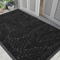 Yimobra Front Door Mat Outdoor Indoor, 60x36 All-Season Waterproof Welcome Mat, All-Weather Outside Entrance Mat, Non-Slip Patio Porch Doormat, Low Profile, Fade Resistant, Black