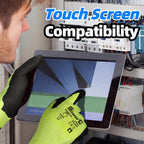 Schwer 2 Pairs A7 Cut Resistant Work Gloves, Touchscreen, CR3027, L