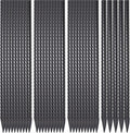 Straight Rebar Stakes 16 Inch 34 Pack Garden Spikes with Chisel Point End Metal Stakes for Ground Heavy Duty 3/8 Inch Thickness Tree Stake Kit for Concrete, Landscape Timber (Black)