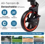 Collapsible Canopy Wagon,Large Capacity Trolley, Foldable Portable Cart with Canopy, Adjustable Push/Pull Handle, Shock-Absorbing Wheels, Suitable for Shopping,Traveling-G
