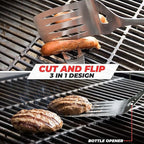 Grilling Accessories,Heavy Duty Stainless Steel BBQ Grill Tools Set, Spatula, Fork, Tongs Kit |with Storage Bag Barbecue Utensils Tool,for Outdoor Barbecue loversgift.