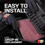 K&N High-Flow Original Lifetime Engine Air Filter: Increase Power: Premium, Washable: Compatible with 2011-2025 Toyota/Lexus/Mitsubishi/Fiat: (See Product Description for Select Models) 33-2457
