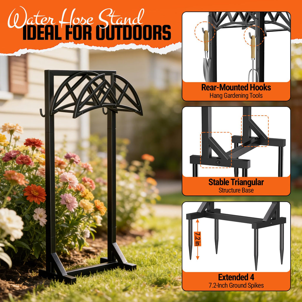 YFFSRJDJ Garden Hose Reel, Heavy Duty Water Hose Holder for Outside