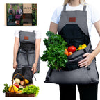 Gardening Apron with Harvest Pouch - 7 Pocket Garden Gift for Women & Men