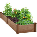 Yaheetech Raised Garden Bed Planter Box for Vegetables Growing, Dark Brown