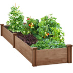 Yaheetech Raised Garden Bed Planter Box for Vegetables Growing, Dark Brown