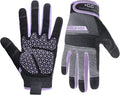 HANDLANDY Women Safety Work Gloves Utility Touch Screen Working Grip Glove for Yardwork Gardening Breathable Mechanic Gloves