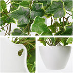 Hollyone Artificial Hanging Plants Wall Potted 47.2" Fake Ivy Vine Faux Ivy Leaves Hanging Greenery Plants for Wall Home Bedroom Indoors Outdoors Garden Patio Decor