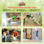 Flexi Hose Lightweight Expandable Garden Hose, 100FT -Retractable Garden Hose, Water Hose - No-Kink Flexibility, 3/4 Inch Solid Brass Fittings and Double Latex Core