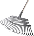 Yocada 19.3" Garden Leaf Rake Wide Heavy Duty Adjustable Long Handle Garden Rake for Yard Garden Lawn Leaves (25 Tines)