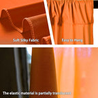 10 x 7 Feet Orange Backdrop Curtain for Partie, Background Curtains for Photoshoot, Birthday, Wedding, Halloween, Thanksgiving, Christmas Day, New Year Party Decorations 5Ft x 7Ft, 2 Panels