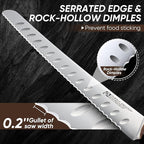 Purple Dragon Bread Knife for Homemade Bread, Serrated Knife, German High Carbon Steel Slicing for Sourdough, Cake and Fruits, Gift Box, Anniversary Idea Gift - Rounded