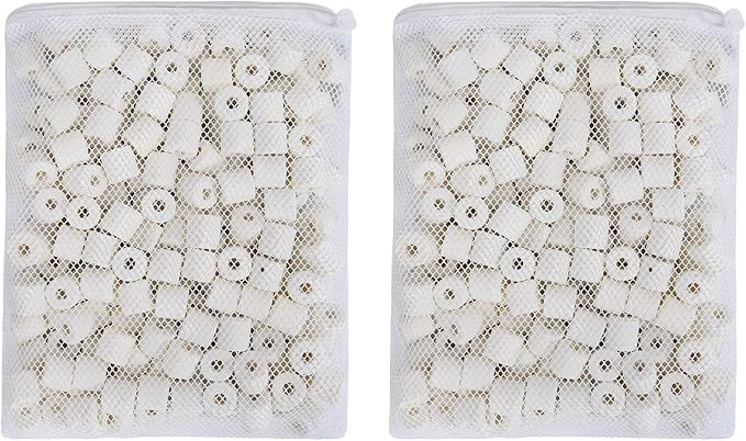 JIHAQUA Aquarium Bio Ceramic Rings 6 lbs Filter Media for Pond Fish Tank Canister Filter