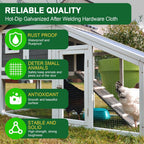 HOPERAN Black Hardware Cloth 1/2 inch 36 x 50 Ft Mesh 19 Gauge PVC Coated Chicken Wire - Vinyl + Galvanized Double Coated Fence - Welded Wire Mesh Roll for Chicken Coop Fencing Garden Fencing
