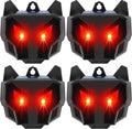 Solar Animal Repellent, Set of 4 Predator Eyes Animal Deterrent Sentinels with Red LED Blinking Lights Drive Away Raccoon, Deer, Skunk, Cat, Coyote from Yard Farm and Chicken Coops