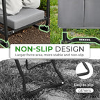 Garden Kneeler and Seat with Upgraded Wide & 3" Thick Kneeling Pad, Heavy Duty Garden Stool with 2 Large Tool Bags, Portable Bench for Weeding, Gardening Gifts for Women, Men, Seniors, Grey