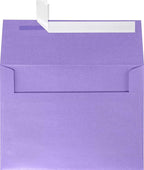 LUXPaper A7 Invitation Envelopes | Peel & Press | 5 1/4" x 7 1/4" | Amethyst Metallic | 80lb. Text | 50 Qty