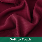 Biscaynebay Textured Fabric Christmas Rectangle Tablecloths 70x108 Inches Rectangular, Burgundy Water Resistant Spill Proof Tablecloths for Dining, Kitchen, Wedding and Parties, Machine Washable