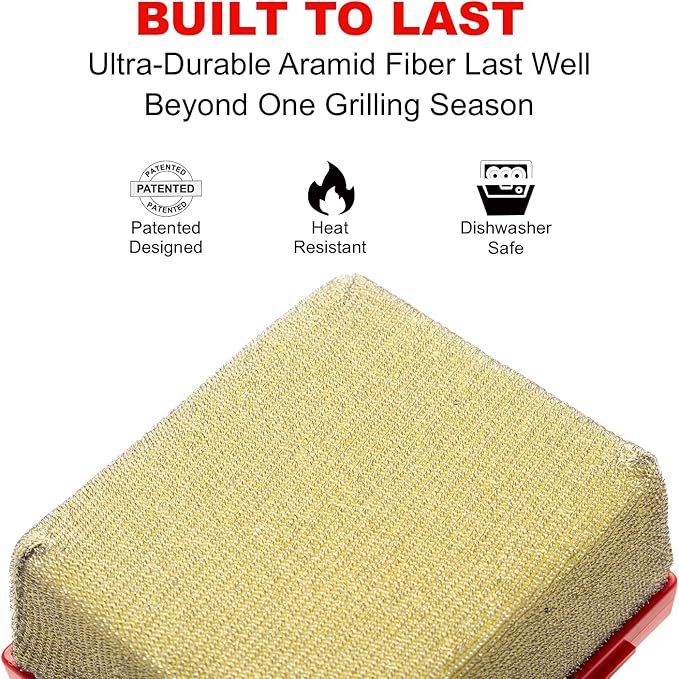 Replacement Brush Head for Steam Cleaning Grill Brush – Bristle-Free Durable Mesh Scrubbing Pad, Tear-Resistant Design, Compatible with EEFINITE BBQ Grill Cleaner