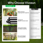 VIVOSUN Garden Cloches for Plants, Rustproof Chicken Wire Cloches with Flip-Top Design & Integrated Folding Stakes, Plants Protectors, Keep Small Animals Out, 6-Pack