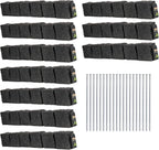 Beuta Landscape Edging | Garden Edging Border | Faux Stone Blocks for Lawn Edging, Flower Beds & Yard Edging – 10 Pack | Each Section Has 6 Blocks 48" L x 4" W x 6.5" H | 20 Spikes | Charcoal