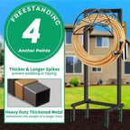 TomCare Garden Hose Holder, Heavy Duty Stand for 160FT Hose with 4 Spikes