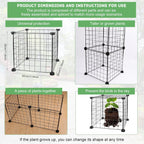 Generic 4 Set Wire Plant Covers Plant Protectors from Animals,20 Pcs 12""X12"" Chicken Garden Cloches for Plants Metal Meshes for Protect Plants Vegetables,Keeping Bunny Animals Out, Black